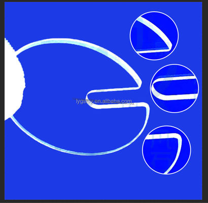 Haute transparence 99,99% de pureté Plaque de verre au quartz à température de travail de 1100 °C