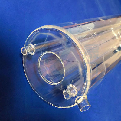 Bouteille de verre en quartz de silice fusionné sur mesure avec joint