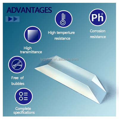 Prismes de quartz personnalisés et prismes optiques à haute transparence résistant à haute température