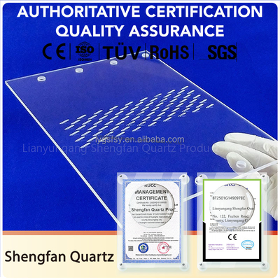 Plaque de verre au quartz personnalisée de 0,5 à 100 mm pour les applications optiques à semi-conducteurs