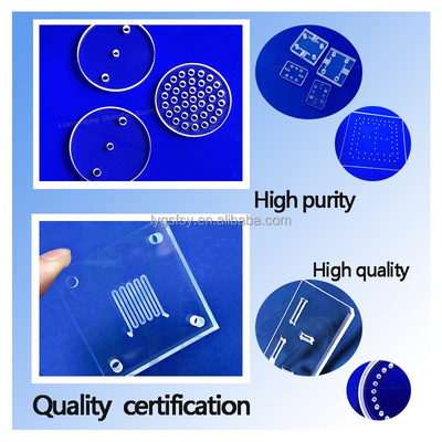 Plaques de verre au quartz de haute précision personnalisées pour le forage au laser dans les laboratoires