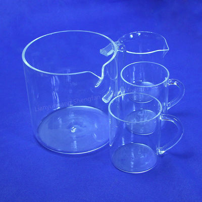 Fabriqués en usine, récipients en verre au quartz et en verre au quartz résistant aux températures élevées, résistant à la corrosion