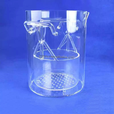 2.2g/cm3 Densité haute température résistant à la corrosion Beaker de verre de quartz transparent pour l'industrie