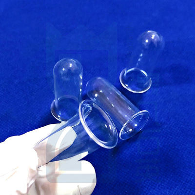 Tubes d'essai de quartz à fond rond clair personnalisées pour le laboratoire Tubes d'essai de quartz expérimentales à fond rond/à flanc circulaire transparentes personnalisées, adaptées à l'utilisation en laboratoire