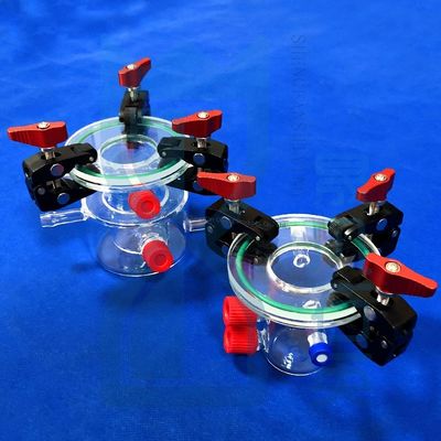 Réacteur de quartz à double couche hautement transparent et résistant à la corrosion personnalisé pour les verres de laboratoire scientifique