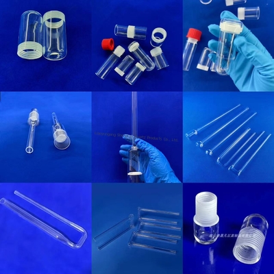 Réacteur de verre quartz résistant à haute température pour laboratoire