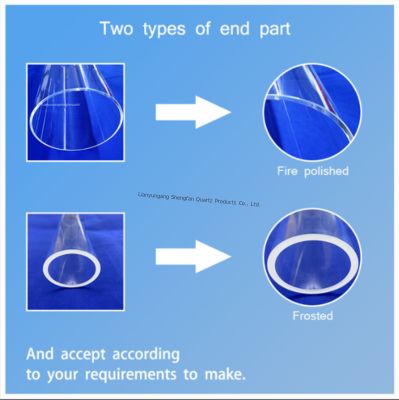 Tube en verre de quartz transparent clair et de haute pureté, avec une densité de 2,2 g/cm3 et un point de fusion de 1732℃