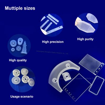 Fabrique résistant à haute température résistant à la corrosion transparent opaque verre quartz pièces spécialement conçues pour le support de l'échantillon