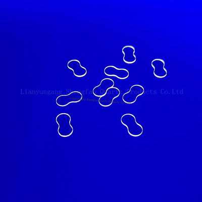 Feuilles de verre de quartz fusionné transparentes aux ultraviolets, de petite taille, découpées au laser, pour fenêtres de chambre