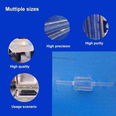 Le tube de remuage en quartz transparent résistant à la corrosion à haute température est utilisé dans les fours tubulaires