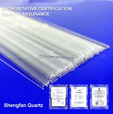 Le tube de remuage en quartz transparent résistant à la corrosion à haute température est utilisé dans les fours tubulaires