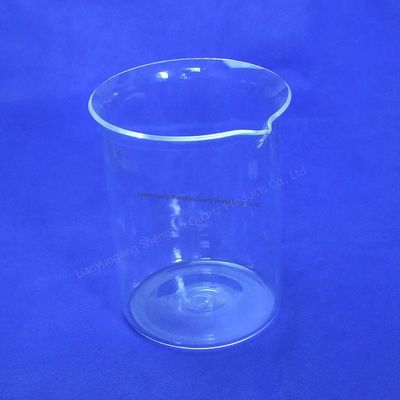 Becher en quartz transparent de 50 à 1000 ml résistant à la corrosion et à haute température