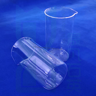 Becher en quartz transparent de 50 à 1000 ml résistant à la corrosion et à haute température