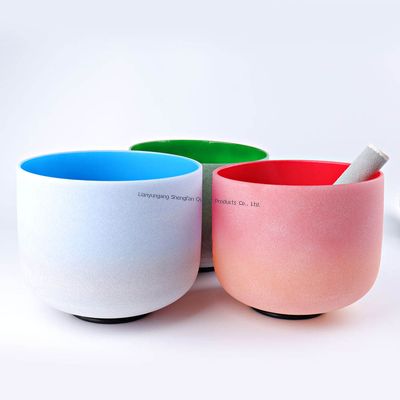 Alchimie Magie Colorée Claire Quartz Cristal Bowl Chantant Set Thérapie du Son Bowl de Guérison Produits Pour la Thérapie du Son