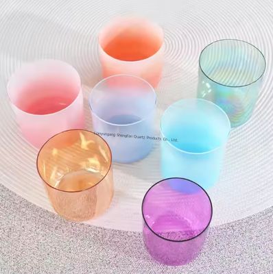 Ensemble de bols chantants chakra de 6 à 12 pouces, guérison sonore saine, maillets et joints toriques gratuits, bols chantants en cristal givré