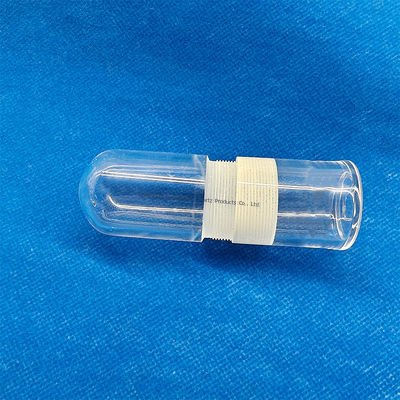 Bouteille de verre en quartz de silice fusionné sur mesure avec joint