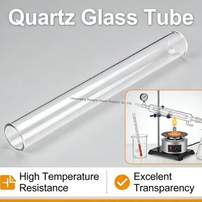 Résistant aux températures élevées sur mesure 1100°C SiO2 de haute pureté>99,99% Tube de verre au quartz pour applications de semi-conducteurs