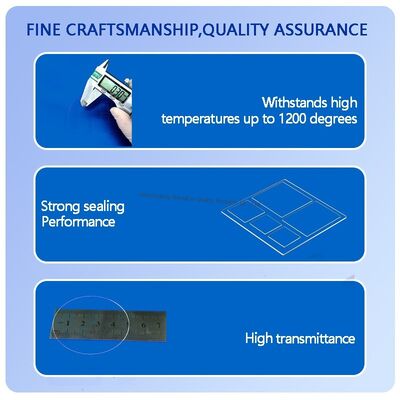 Taille personnalisable Résistance à haute température Résistance à la corrosion Plaque de verre au quartz fusionnée Plaque de verre optique en silice