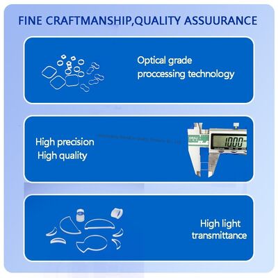 Taille personnalisable Résistance à haute température Résistance à la corrosion Plaque de verre au quartz fusionnée Plaque de verre optique en silice