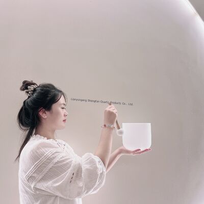 6-12 pouces personnalisable Crystal Bowl Set avec des mailles et des anneaux O gratuits pour la guérison du chakra