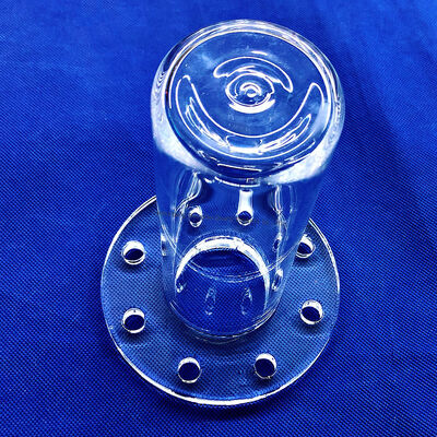 High Purity 99.99% Corrosion resistant fused quartz glass tube and quartz flange tube