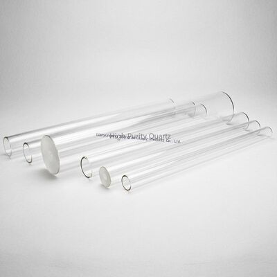 Tubes en verre de quartz à haute pureté SIO2>99,99% avec bonne isolation électrique et résistance à haute température 1100°C