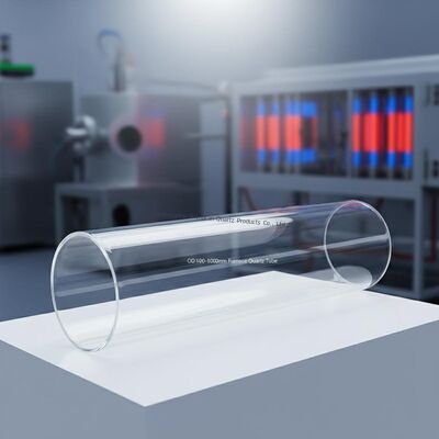 OD personnalisé 100-1000 mm SiO2 de haute pureté>99,99% Tube en verre de quartz pour four avec température de travail de 1250°C