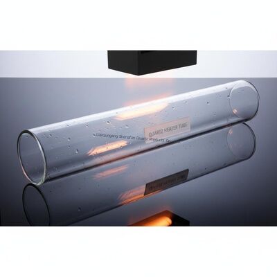 Tube en verre de quartz résistant à la chaleur de grand diamètre personnalisé avec SiO2 de haute pureté >99,99%