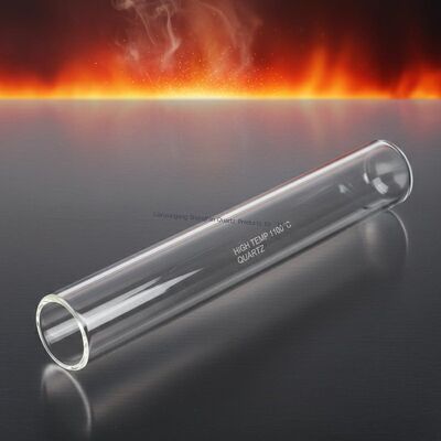 Tube en verre de quartz résistant aux hautes températures 1100°C avec une bonne isolation électrique et une transmission lumineuse élevée >92%