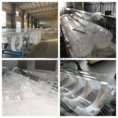 Résistant à la chaleur, haute pureté 99,99% Tube de verre de quartz transparent pour les applications industrielles