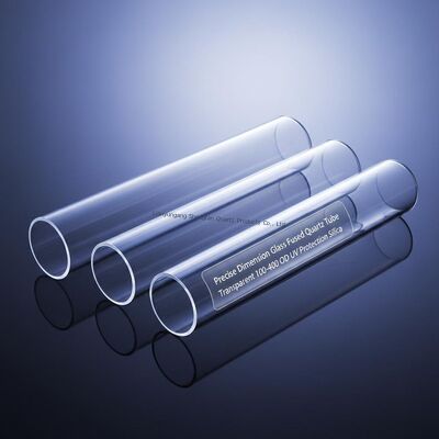Tube en verre de quartz transparent à haute pureté SiO2>99,99% avec transmission lumineuse >92% et protection UV