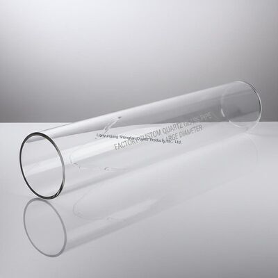 Tube en verre de quartz de grand diamètre personnalisé d'usine résistant aux hautes températures et à la corrosion pour applications industrielles
