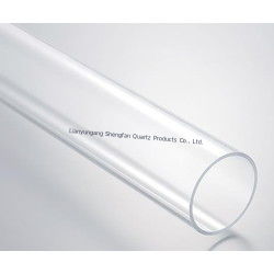 Tubes de verre au quartz à haute pureté 99,99% SiO2 avec point de recuit 1180°C et point de déformation 1100°C pour les applications dans les semi-conducteurs