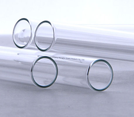 Tubes de verre au quartz à haute pureté 99,99% SiO2 avec point de recuit 1180°C et point de déformation 1100°C pour les applications dans les semi-conducteurs