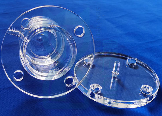 Réacteur transparent de quartz de résistance de haute température de bride de tube du quartz Sio2 de Morse 6,5