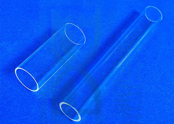 Tube de verre Ustomized de quartz de tube à essai de quartz fondu de tube de douille de traitement de l'eau de tube de verre de quartz de grande pureté
