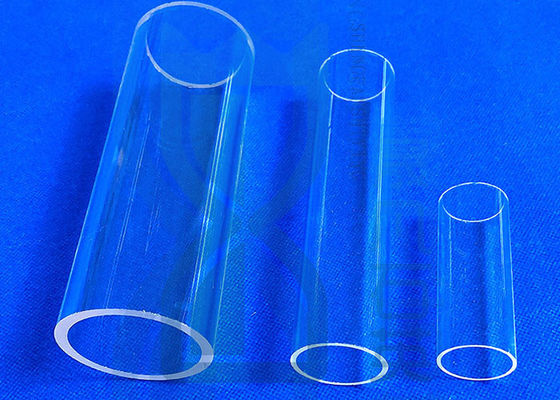 Tube de verre Ustomized de quartz de tube à essai de quartz fondu de tube de douille de traitement de l'eau de tube de verre de quartz de grande pureté