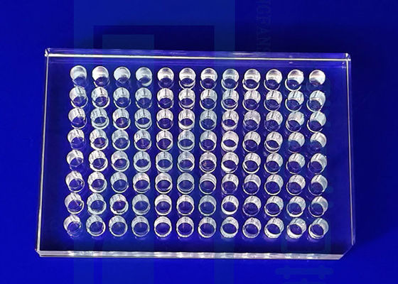 Verre de précision usinant le plat transparent de quartz de plat de silice fondue de perçage de laser