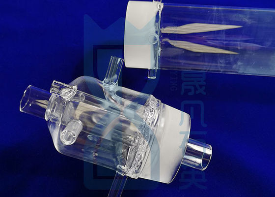 Verrerie de laboratoire fondue de la Science de tube de verre de quartz de silicium de double couche