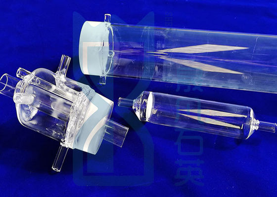 Verrerie de laboratoire fondue de la Science de tube de verre de quartz de silicium de double couche