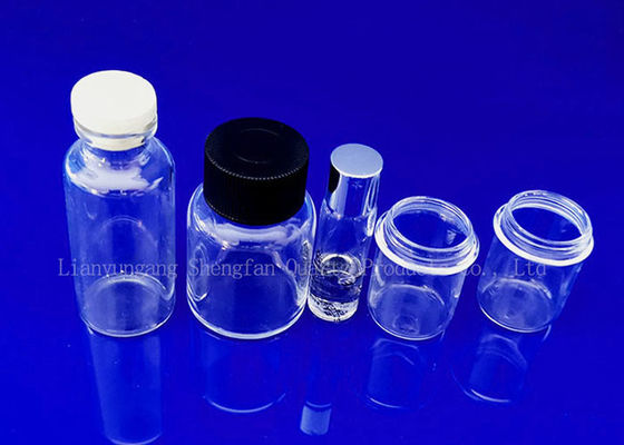 Bouteille de réactif de fiole conique en verre de quartz de laboratoire de GV adaptée aux besoins du client avec le bouchon à vis