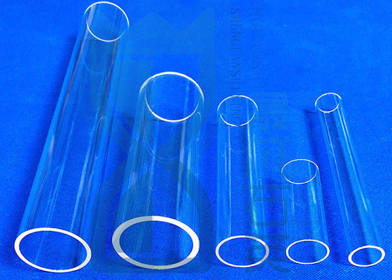 L'excellent haut tube à essai léger de quartz de transmittance a coloré le tube à essai de quartz de résistance d'alcali de tubes à essai
