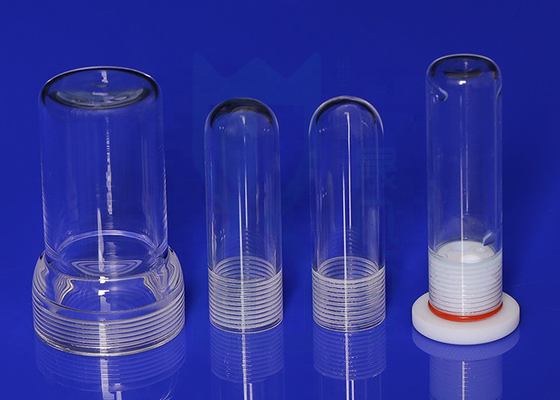 Bouteille adaptée aux besoins du client de réactif de laboratoire transparente avec le point de fonte de la vis 1750℃