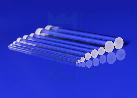 Clair optique de cylindre de fraisage de Rod en verre de quartz de finition de commande numérique par ordinateur fondu pour le semi-conducteur solaire