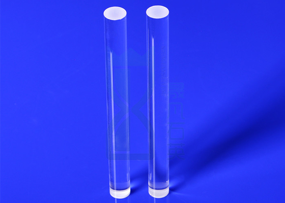 Clair optique de cylindre de fraisage de Rod en verre de quartz de finition de commande numérique par ordinateur fondu pour le semi-conducteur solaire