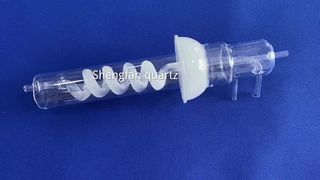 Tube en verre de quartz de haute pureté 99,99 % Tube en spirale résistant aux hautes températures personnalisé en usine