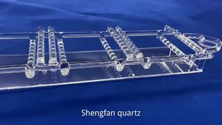 Support de plaquette de bateau à Quartz Transparent résistant aux acides, haute précision, semi-conducteur, bateaux à Quartz